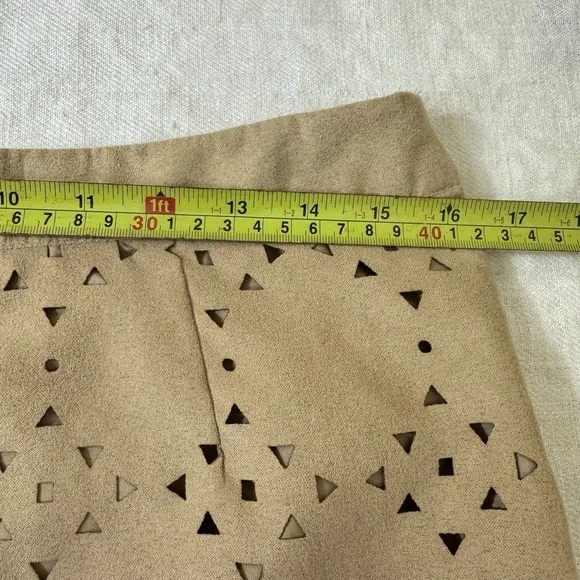 Western Micro Mini Skirt Faux Suede Size Med Country Festival Cowgirl Stagecoach - Picture 6 of 8